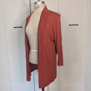 Willi Smith Cardigan, Size Medium, burnt red/orange